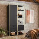 Ver imagem 1 de Guarda Roupa Closet Modulado Industrial 1 Porta 4 Gavetas 