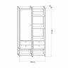 Guarda Roupa Closet Modulado Industrial 1 Porta 4 Gavetas  - 4