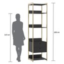 Ver imagem 6 de Guarda Roupa Closet Modulado com Cabideiro Porta 4 Gavetas 108cm - Estrutura metálica Moderna