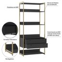 Ver imagem 5 de Estante Modulado Closet Industrial 2 Gavetas 5 Prateleiras Preto - Olivar Móveis