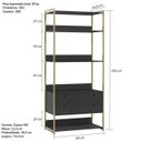 Ver imagem 3 de Modulo Estante Industrial 89cm com Prateleiras 2 Gavetas Estrutura Metálica Preto
