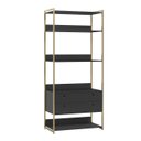 Ver imagem 2 de Modulo Estante Industrial 89cm com Prateleiras 2 Gavetas Estrutura Metálica Preto