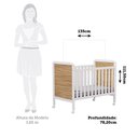 Ver imagem 5 de Berço Americano Cloe 2 em 1 Branco Brilho/amêndoa com Colchão Supreme - Móveis Peroba