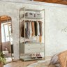 Guarda Roupa Closet Industrial com Cabideiro 2 Gavetas  - 1