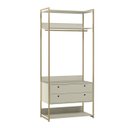 Ver imagem 2 de Modulo Closet Industrial com Cabideiro 2 Gavetas 89cm - Estrutura Metálica Moderna