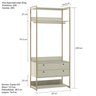 Modulo Closet Industrial com Cabideiro 2 Gavetas 89cm - Estrutura Metálica Moderna - 3