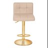 Banqueta Giratória Gomos - Nude | Alta - Dourada Matte - 2