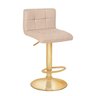 Banqueta Giratória Gomos - Nude | Alta - Dourada Matte - 1