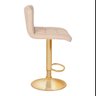 Banqueta Giratória Gomos - Nude | Alta - Dourada Matte - 4