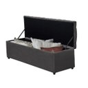 Ver imagem 4 de Painel Cabeceira com Bau Calçadeira Dubai 1.28 Tamanho Viuva -Suede Cinza GAT MAGAZINE