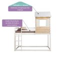 Ver imagem 4 de Cama Alta Infantil Club House Wood Casatema MadeiraOriginals Branco/Marrom