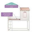 Ver imagem 4 de Cama Alta Infantil Club House Sweet Casatema MadeiraOriginals Branco/Rosa