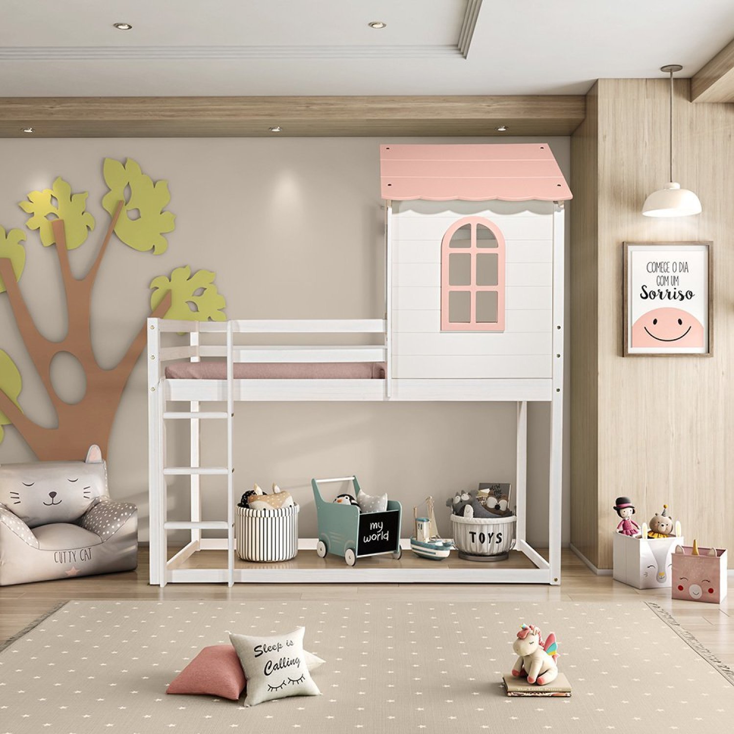 Cama Alta Infantil Club House Sweet Casatema