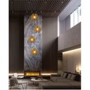 Ver imagem 2 de Lustre Pendente Para Sala Pé direito Duplo Quatro Arabesques Marfim
