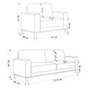 Ver imagem 4 de Sofá 3 Lugares 214cm com 01 Poltrona Zaire M22 Linho Areia - Mpozenato