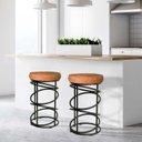 Ver imagem 4 de Banqueta 62cm Londres Preto/Caramelo