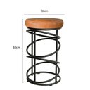Ver imagem 3 de Banqueta 62cm Londres Preto/Caramelo