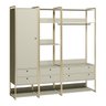 Guarda Roupa Closet Modulado solteiro 1 Porta 6 Gavetas 197cm - Estrutura metálica Moderna - 2