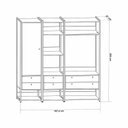 Ver imagem 5 de Guarda Roupa Closet Modulado Industrial 1 Porta 6 Gavetas