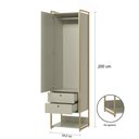 Ver imagem 4 de Guarda Roupa Closet Modulado Industrial 1 Porta 6 Gavetas