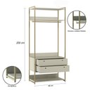 Ver imagem 2 de Guarda Roupa Closet Modulado Industrial 1 Porta 6 Gavetas