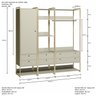 Guarda Roupa Closet Modulado solteiro 1 Porta 6 Gavetas 197cm - Estrutura metálica Moderna - 3