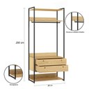 Ver imagem 2 de Guarda Roupa Closet Modulado Industrial 1 Porta 6 Gavetas 