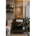 Ver imagem 1 de Bancada em Porcelanato Para Banheiro Completo Alto Padrao 80cm Sem Cuba