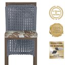 Ver imagem 3 de Mesa Bistrô e 2 Banquetas Roma Marrom Corda Náutica Estofado 6 Trama Original