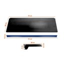 Ver imagem 3 de Kit 3 Bandejas Prateleiras 30x91 Gôndolas New Plus Preto Porta Etiqueta Azul Sa Gôndolas