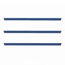 Ver imagem 5 de Kit 3 Bandejas Prateleiras 30x91 Gôndolas New Plus Preto Porta Etiqueta Azul Sa Gôndolas