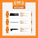 Ver imagem 2 de Kit 3 Bandejas Prateleiras 30x91 Gôndolas New Plus Preto Porta Etiqueta Azul Sa Gôndolas