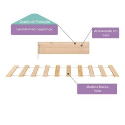 Kit Estrado com Grade para Cama Club House Wood Casatema - 2