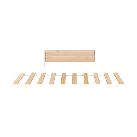 Kit Estrado com Grade para Cama Club House Wood Casatema MadeiraOriginals Marrom/Branco