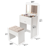 Penteadeira Organizadora com Espelho e Gaveta Banco Incluso - 9