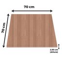 Ver imagem 2 de Mesa Zeta Ferro Preto 75 Cm (alt) Disco Redondo Tampo Mdp Quadrado 70 Cm (larg) X 2,50 Cm (alt) Noce