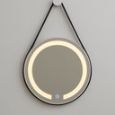 Ver mais imagens de Espelho Redondo Iluminado 40cm com Alça Touch 2 Leds com Alça Adnet Reduna