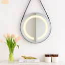 Ver imagem 6 de Espelho Redondo Iluminado 40cm com Alça Touch 2 Leds com Alça Adnet Reduna