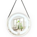 Ver imagem 2 de Espelho Redondo Iluminado 40cm com Alça Touch 2 Leds com Alça Adnet Reduna