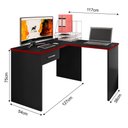 Ver imagem 3 de Mesa de Canto para Computador Desk Gamer Drx-9000 Preto/vermelho - Móveis Leão