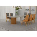 Ver imagem 1 de Conjunto Jantar 8 Cadeiras Maciça 2x1 Pilar Vdo- Arbo Design