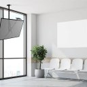 Ver imagem 2 de Suporte da Televisão de Teto Preto Casa Consultório Hospital + Antena Digital Interna Cs0050p-shd500