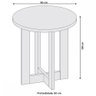 Mesa de Canto Luxo 100% Mdf Pérola/Nature 8002 - Jb Bechara - 3