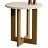 Mesa de Canto Luxo 100% Mdf Pérola/Nature 8002 - Jb Bechara - 2