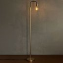 Ver imagem 1 de Luminaria de Chao Dourado Curvado em Aluminio para Leitura e Sala de Estar Soquete E27 Bivolt