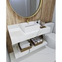 Ver imagem 4 de Bancada em Porcelanato Para Banheiro Completo Alto Padrao 100cm Sem Cuba