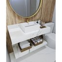 Ver imagem 4 de Bancada em Porcelanato Para Banheiro Completo Alto Padrao 100cm Sem Cuba