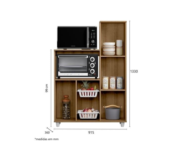 Fruteira Multiuso Forno Micro-ondas Anne Grafite/mel - 4