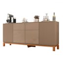 Ver imagem 2 de Balcão Buffet Mondriant 4 Portas Ripado 3d Sued/freijó - Caemmun