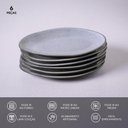 Ver imagem 4 de Conjunto com 6 Pratos de Sobremesa Oval Orgânico Dust 22,5x16,5x2,5cm